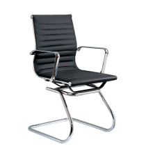 Hotel Leather Office Metal Arm Visitor Chair (E13)